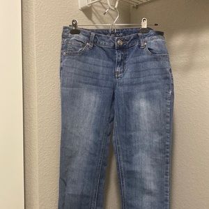 Maurices slim boot jeans, white washed, size 6